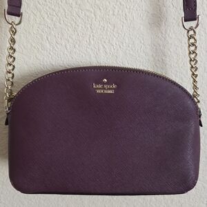 Kate Spade Plum Crossbody Bag with Gold Accents